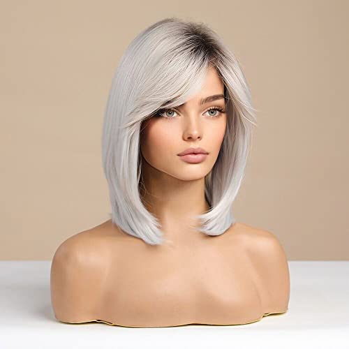 Mohigirl Platinum Loira Peruca/peruca branca/peruca branca para mulheres/peruca bob/peruca curta/peruca prateada/peruca