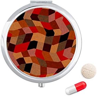 Diamond Polygon Tile Patterns coloridos Caixa de pílula Pocket Medicine Storage Dispensador de recipiente de caixa de armazenamento