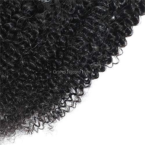 Grand Nature, 16 polegadas Afro Afro Clip Curly em extensões de cabelo para mulheres negras Virgem Brasvida Virgem Humana