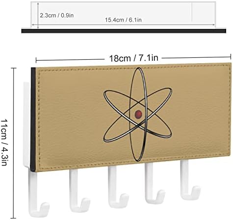 Física Ciência da entrada de cabides organizadores de gancho de chave com 5 ganchos titular de chave de parede