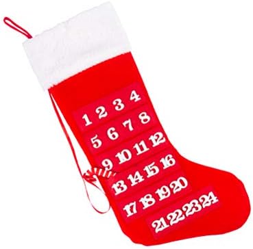 Abaodam Christmas Sock Ornament DIY calendário de advento de natal decoração de decoração de parede pendurada no