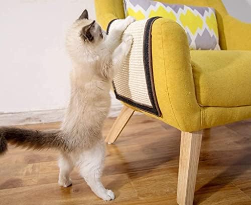 2PCs Sisal Fabric Cat Scratch Mat Risping Posts para gatos internos Rascha telhado Candventato corrugado Móveis Protetor