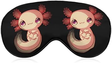 Funnystar Axolotl Soft Sleep Mask Eye Tampa para dormir Blocos perfeitos com cinta ajustável