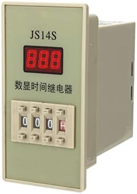 Relé de tempo JS14S AC 220V 380V Timer de atraso 0,01S-999H DPDT Timer programável digital com base de soquete