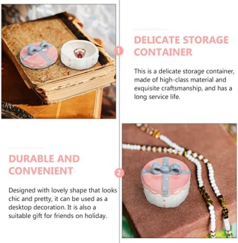 Zerodeko colar por suporte de jóias caixa de armazenamento de bolo de bolo de jóias caixa de armazenamento de jóias recipiente