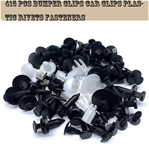 415 PCs Clipes de pára -choques clipes de plástico rebites de plástico Fixadores Empurre o kit de retenção com tamanhos rebites
