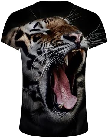 Camisetas de manga curta de verão ubst para homens, rua 3d tigre estampestackneck camise