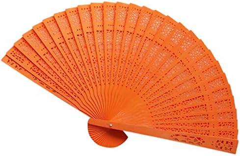 Falsa de grama falsa ousada Sandalwood Wood Wedwork Wedding Wedding Woden 20cm Fan Home Decor Glow Shirt for Glow Party