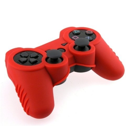 3in1 Conjunto de combinação preto, azul e vermelho Silicone Skin Protector Case de capa de capa para Sony Playstaion PS3 Controller