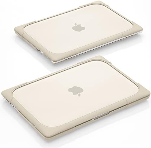 Caso para MacBook Air 13 polegadas CASO 2021 2020 2019 2018 Lançamento A2337 M1 A2179 A1932 Com Retina & Touch ID, Casa de concha dura e de gola pesada com pára -choques TPU e dobra o Kickstand