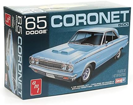 Dodge AMT 1965 Coronet 1/25 Snap Snap Model Kit, White, AMT1176