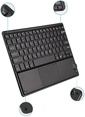 Teclado de onda de caixa compatível com OSOM ov1 - teclado Slimkeys Bluetooth com trackpad, teclado portátil com trackpad para OSOM