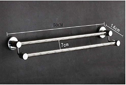 Rack de toalhas simples genéricas, SUS304 Aço inoxidável alto e baixo Pólo duplo Baixa cozinha multifuncional e banheiro