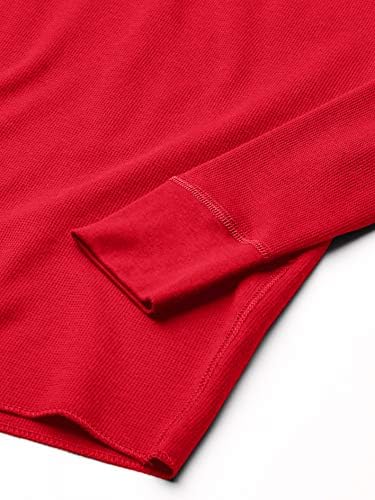 Marky G Apparel Men Sleeve Térmica Tees Misturados, Vermelho, X-Small