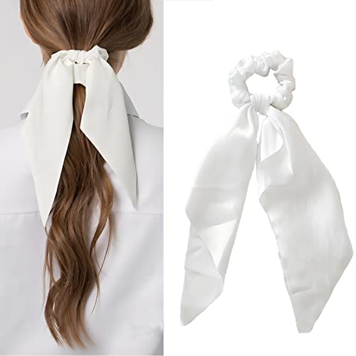 Scrunchies Hair gravata arco e arco scrunchies para mulheres seda cetim cetim lenço de cabelo scruncheis fita de cabelo laços de cabelo