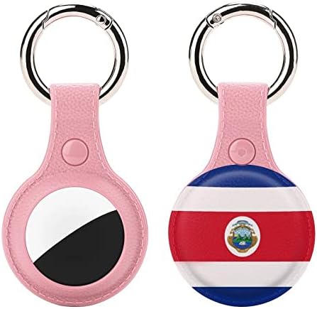 Tampa de caixa de proteção contra bandeira da Costa Rica para Airtags Secret Setent com os principais acessórios para anel