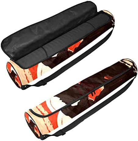 Bolsa de transportadora de tapete de ioga laranja com alça de ombro Bolsa de ginástica de saco de ginástica