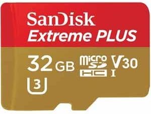 Sandisk Extreme Plus 32GB MicrosDHC UHS-I/V30/U3/Classe 10 com adaptador