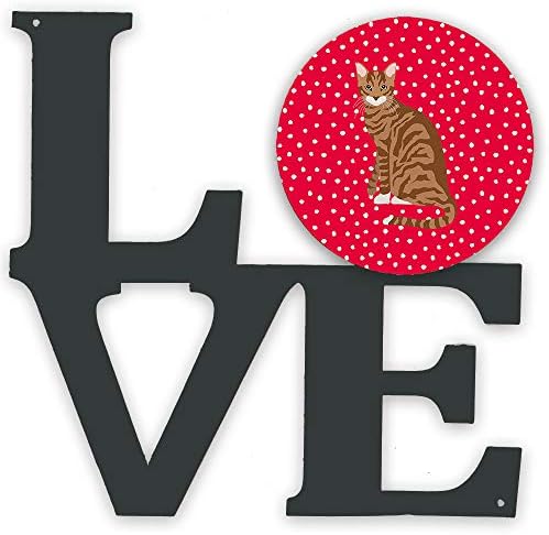 Tesouros de Caroline CK5800WALV Toyger Cat Love Metal Wall Artwork Love,