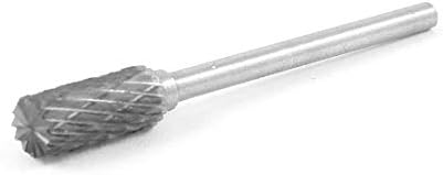 X-Dree Brive Brill Brill Free de 6 mm de ponta do cilindro de tungstênio de tungstênio liso Bit de moagem de corte duplo