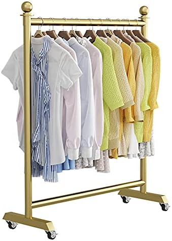 Rack de roupas para uso pesado de Warooma, Roupa de metal Rail Configuração rápida, trilho de roupas de casaco de moda,