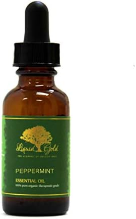 1,1 oz com um gotas de vidro premium de hortelã -pimenta de peppermint líquido líquido de ouro orgânico puro aromaterapia