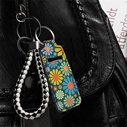 Xoenoiee personalizado Chapstick Holder Keychain Lip Gloss Balmo