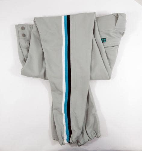 2003 Florida Marlins jogo usado calças cinza 40 dp32846 - jogo usado calças mlb usadas