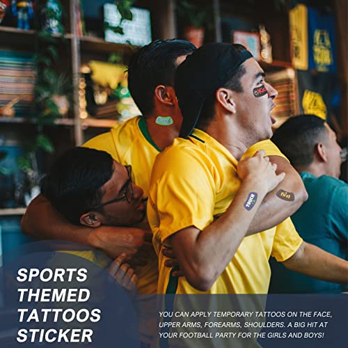 Besportble 20 lençóis bolas de futebol Tattoos adesivos jogo de futebol Tattoo Decal