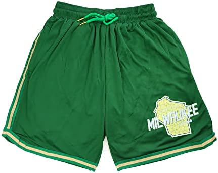 Shorts de basquete masculino de lztgift shorts de basquete da cidade com bolsos de calças esportivas costuradas s-xxl
