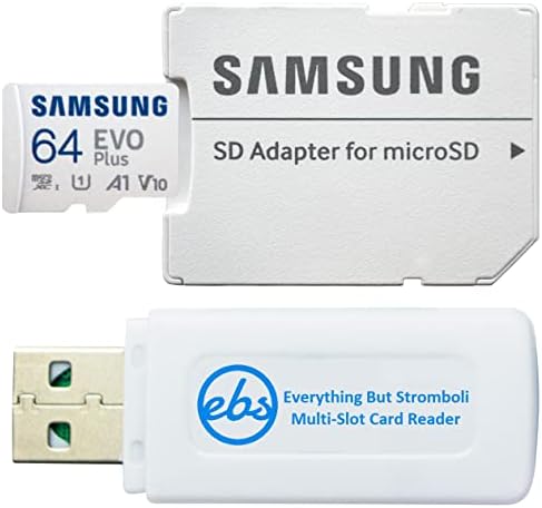 Samsung 64 GB Micro SDXC Classe 10 UHS-I EVO Plus Card de memória Funciona com Nintendo Switch, Switch Lite, Switch OLED Gaming