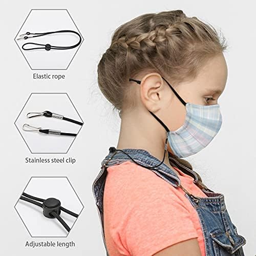 Ztpic Unissex Child Soft Stretch reutilizável 10pcs máscara de face para crianças máscara de face com cordão