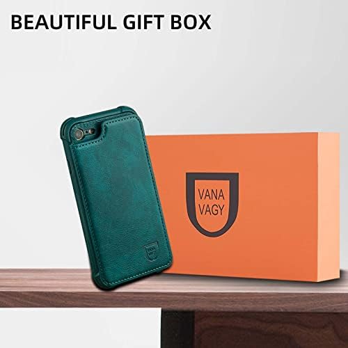 Caso do iPhone SE 2022/2020, iPhone 8/iPhone 7 Wallet Case, Vanavagy Leather Flip Folio Phone Tampa Fit Magnetic Car Mount