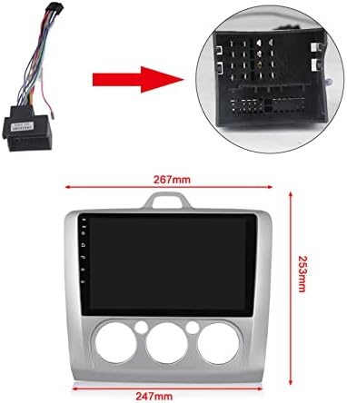 Android 12 estéreo para Ford Focus 2004-2011 9 polegadas Full HD Capacitivo Capacitivo Casa-toques Receptor de rádio,