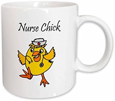 3drose todos sorrisos de arte humor - enfermeira engraçada galinheiro humor cartoon - canecas