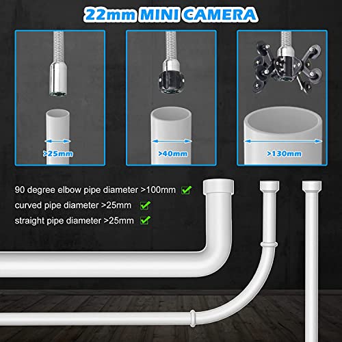 Câmera de esgoto do Sanyipace com locador de 512Hz Sonde e tubo, contador de distância, tela de 165 pés/50m, 9 de LCD, LEDs de 12 pcs, IP68 à prova d'água, 4500mAh Battery Pipeline Camera Recorder DVR, cartão SD de 16 GB