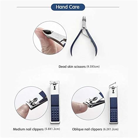 Kanuz unhas Clipper Conjunto de tesoura de unhas azuis domésticos Kits de pedicure Kits Professional Nails Art Kit Manicure Tool