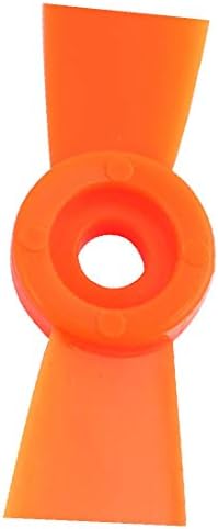 X-Dree 2-Vane Orange Plástico RC REPLANA DE ARIGNEO RECLANHO 6045 + ANAÇÃO Adaptador do eixo (ARPA Adattatore por Albero A Elica em Plasticha Arancione A 2 Paleta con elica di propano RC 6045 + Albero