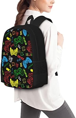 SDFSDBY Vídeo Video Gamer Backpacks Meninos Meninas Escolar Computador Livro de Livro Viagem Caminhando Camping Daypack