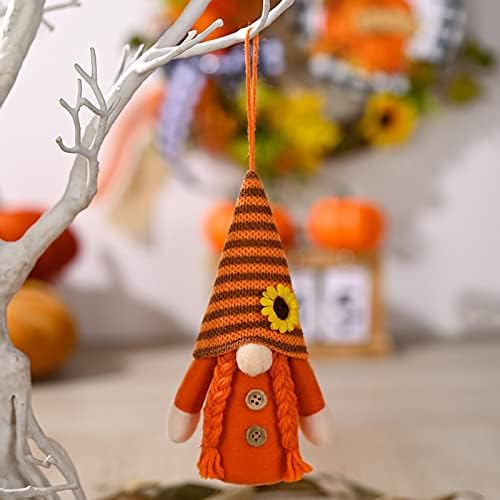 HATELAÇÃO DO ARTEVEST Decoração Orange Hat Gnome Capéu de girassol com lâmpada Decorações de Natal elegante elegante