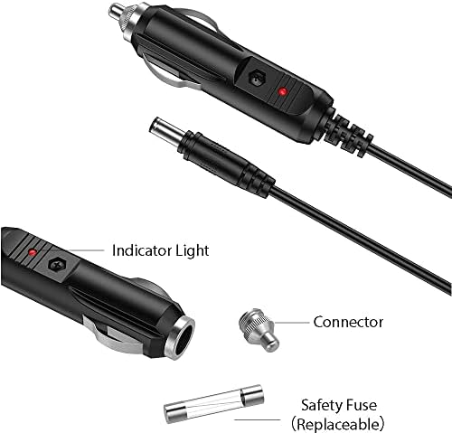 DKKPIA CAR 9V DC Adaptador para Radio Shack Pro-106 Pro-164 Cat. No. 20-106 Digital Turnking Handheld Radio Scanner