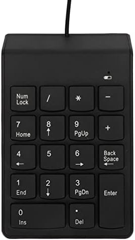 Teclado numérico USB com fio, teclado numérico esbelto, 18 teclas com fio, digitação silenciosa, plug and play, para contabilidade,