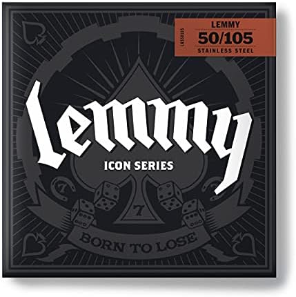 Dunlop Lemmy Kilmister Icon Series LKS50105 Aço inoxidável Signature Bass Strings 50-105 Beda