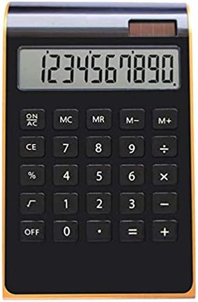 Calculadoras de nuobesty calculadora movida a energia solar portátil cool lojous-thin gold eletrônico calculadora sem bateria