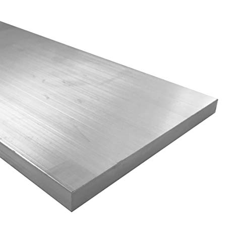 Barra plana de alumínio de 1/4 x 8, placa 6061, comprimento de 48 polegadas, estoque de moinho T6511