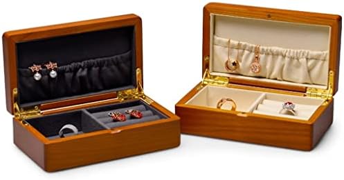 Irdfwh de jóias de madeira sólida para brincos de anel Brincos de pulseira de colar de colar de pulseira Organizador de jóias