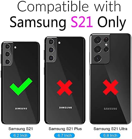 Compatível com Samsung Galaxy S21 GLAXAY S 21 5G 6,2 polegadas Caixa de carteira Crossbody Stap Stand Multi-função 2in 1