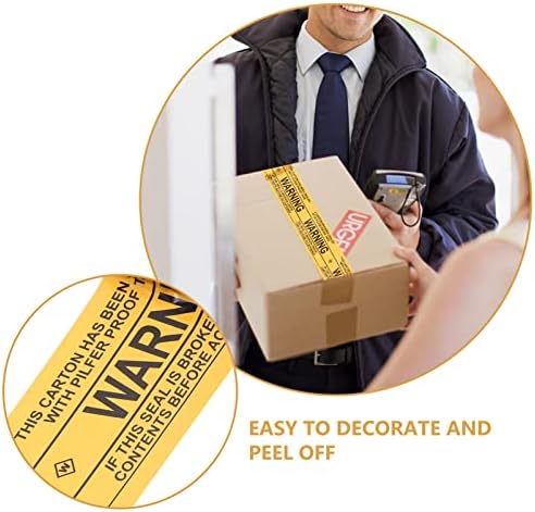 Tofficu duto fita adesiva fita de pato de pato 1 Caixa de entrega de rolagem fita de aviso de advertência fita de entrega especial