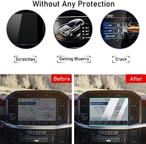 TTCR-II para 2021-2023 Protetor de tela Ford F150 Sync4 Sync4 Sync4 Touchscreen, exibição de navegação Compatível de filme de proteção