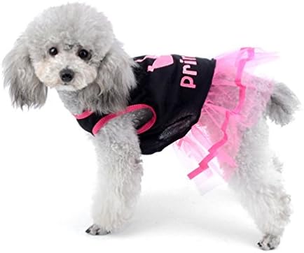 Vestidos de garotas Selmai para cães pequenos princesas tamis tamis de cachorro roupas de colete de cachorro rosa xs